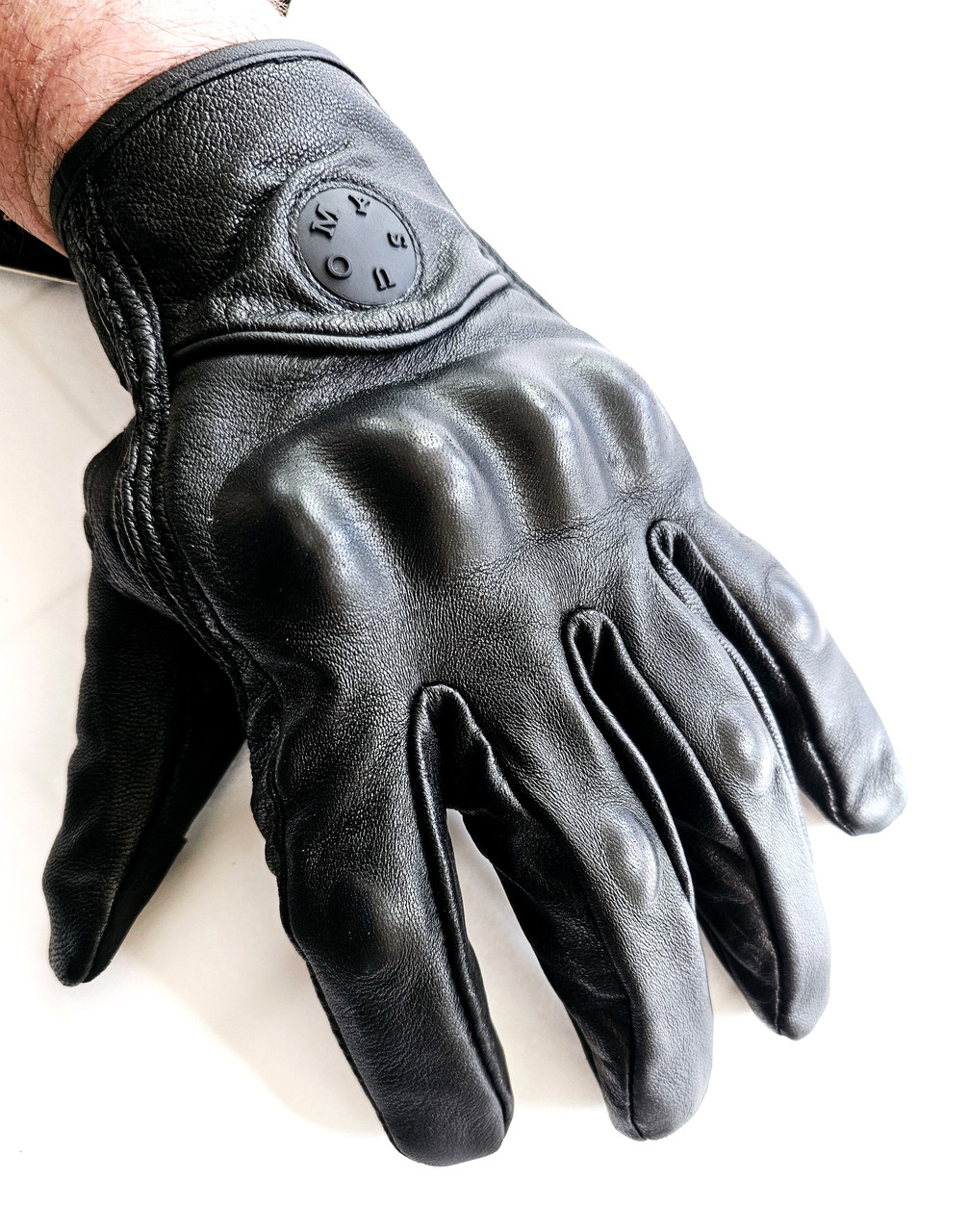 Шкіряні рукавички SUOMY закриті із сенсором, фото 1