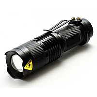 Вітринний Зразок Ліхтар світлодіодний LED акумуляторний ударостійкий ручний для тактичних цілей чорний лед ліхтарик