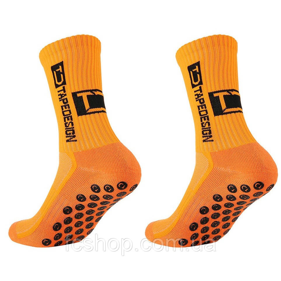 Шкарпетки FOOTBALL SOCKS TapeDesign (жовтогарячий) ATTD-L-011, Жовтогарячий, Розмір (EU) — 39-44