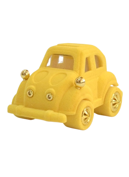 Футляр для каблучки оксамитовий "Машинка" жовтий 138, фото 1