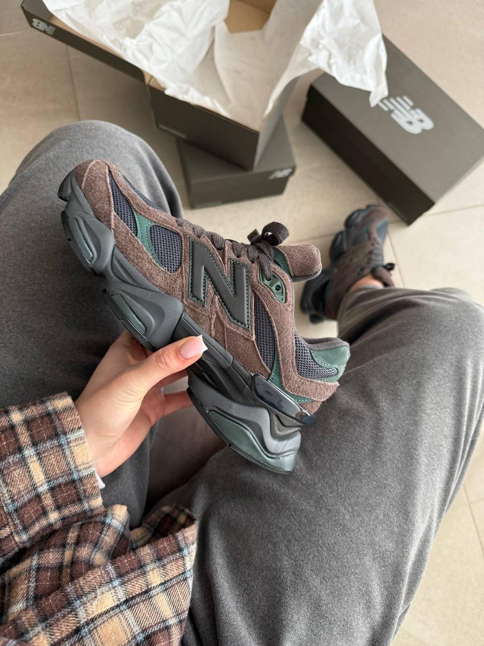 Жіночі кросівки New Balance 9060 Beef & Broccoli Взуття Нью Беланс 9060 коричневі замша текстиль демісезон