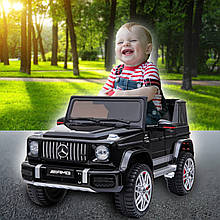 Дитячий іграшковий електромобіль із вбудованим акумулятором та функцією Bluetooth Mercedes G63 AMG BBH-0002 Чорний