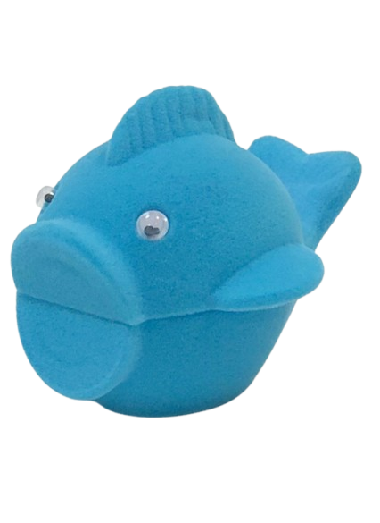 Футляр для каблучки оксамитовий "Рибка" блакитний 114, фото 1