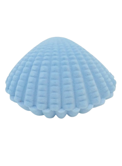 Футляр для каблучки оксамитовий "Мушля" блакитний 999, фото 1