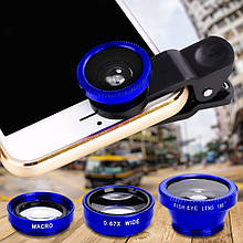 Лінза для камери телефону Fish Eye LENS Y-12, Синій (206)