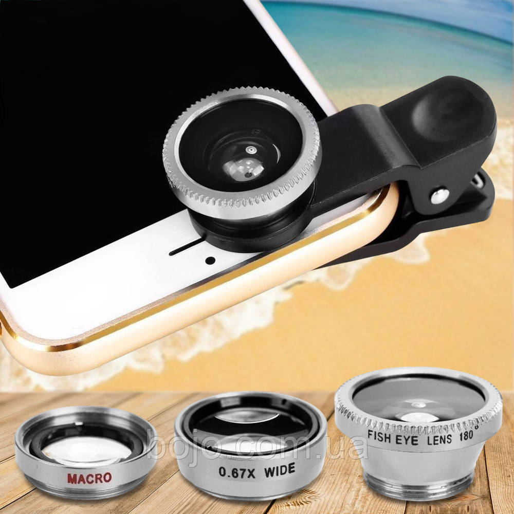 Лінза для камери телефону Fish Eye LENS Y-12, Білий (206)