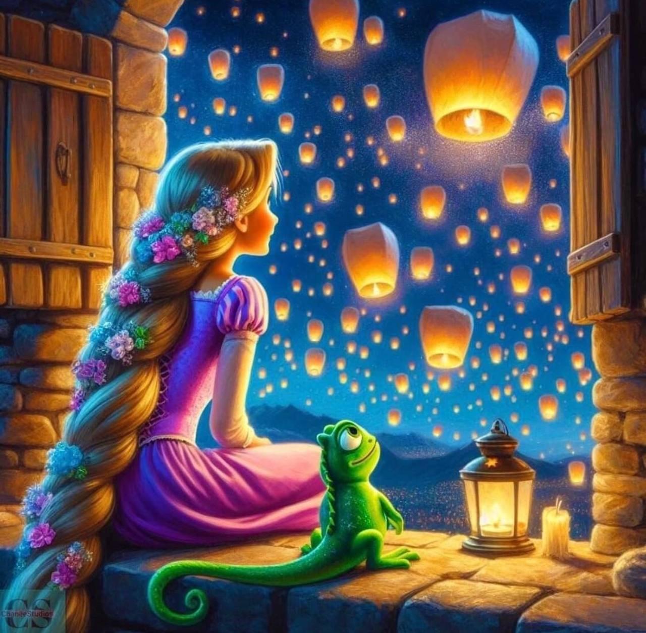 Алмазна мозаїка Здійснення мрій Рапунцель 20x20см Dreamtoys (S10209), фото 1