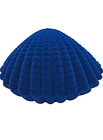 Футляр для каблучки оксамитовий "Мушля" синій 999