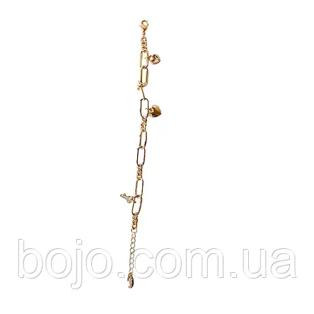 Браслет - золотий "Ключ від серця", фото 2