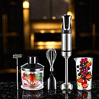 Кухонний блендер Zepline 1500Вт Занурювальний погружний блендер 5в1 Потужний ручний блендер з вспінювачем К2