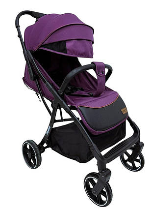 Коляска прогулянкова дитяча JOY Geneva (підсклянник, телескопічна ручка) GN-42285 Фіолетова, фото 3