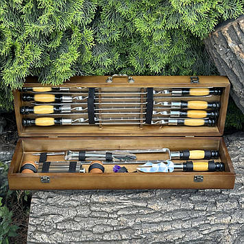 Подарунковий набір шампурів Мисливець ручної роботи