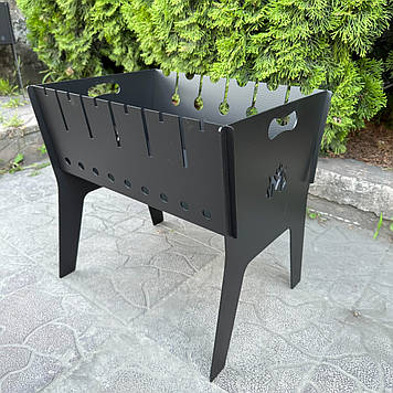 Розбірний дворівневий Мангал похідний на 6 шампурів 2мм