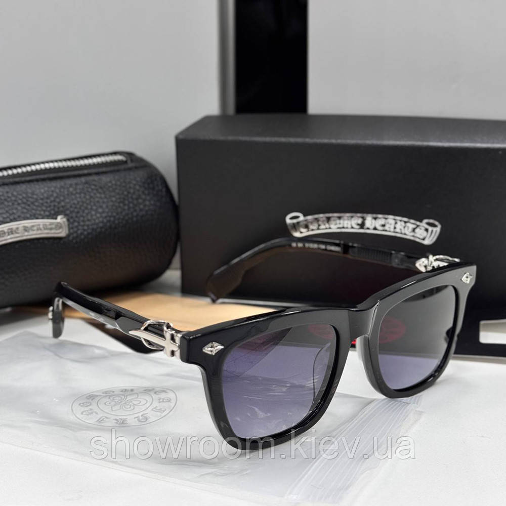 Чоловічі сонцезахисні окуляри Chrome Hearts 8251 black Lux