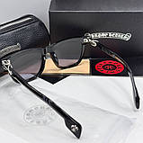 Чоловічі сонцезахисні окуляри Chrome Hearts 8251 black Lux, фото 4