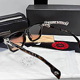 Чоловічі сонцезахисні окуляри Chrome Hearts 8251 brown Lux, фото 6
