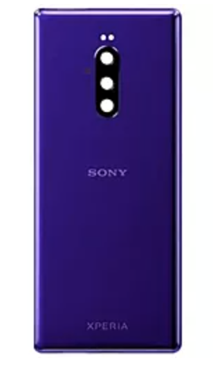 Задня кришка Sony J9110 Xperia 1 фіолетова, Purple, оригінал PRC + скло камери, фото 1