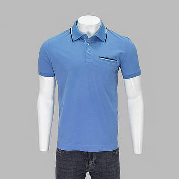 Футболка чоловіча Tony Montana PL-3622 MAVI 97% бавовна 3% еластан XL(Р)