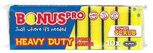 Губка для миття посуду Bonus B520 Heavy Duty Sponge Scourer 10 шт