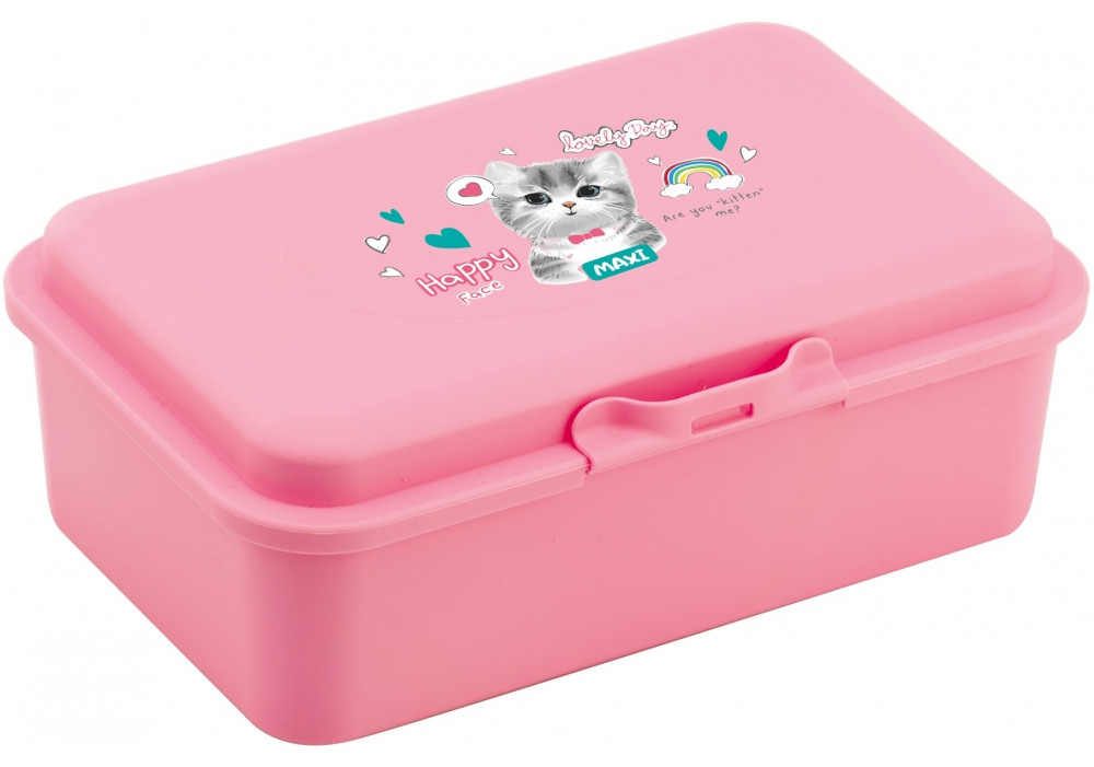 Ланчбокс-пластик. "Maxi" 750мл пастель рожевий №MX98128(12), фото 1