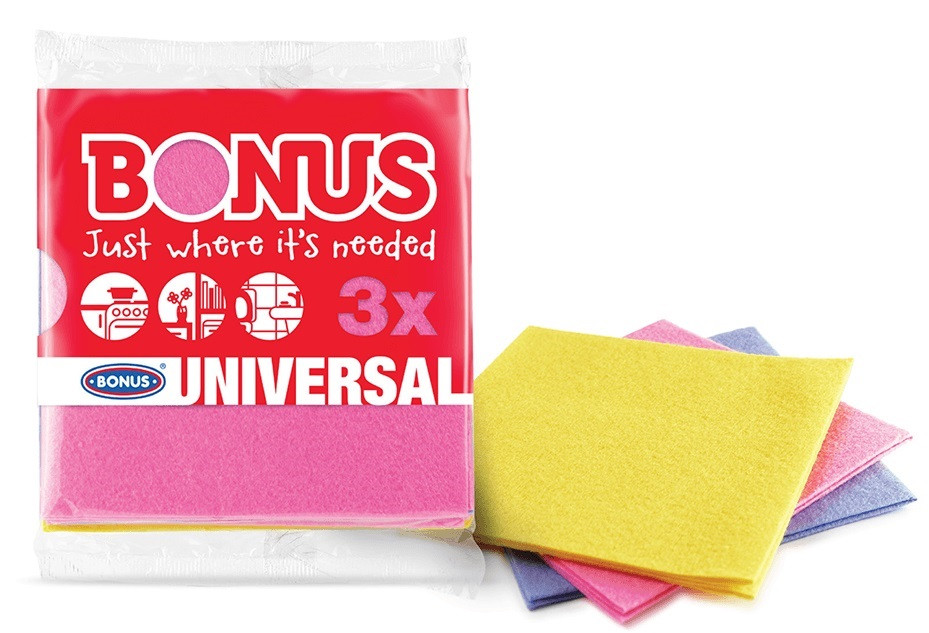 Серветка віскозна універсальна Bonus B163 Universal Cloth 3шт, фото 1