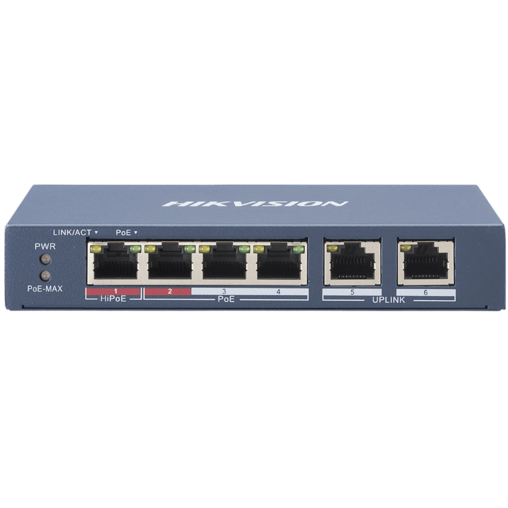 Комутатор Hikvision DS-3E0106HP-E, фото 1