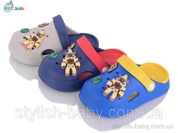 Дитяча колекція літнього взуття. Дитячі крокси 2025 бренда BBT kids оптом (рр. з 30 по 35), фото 1