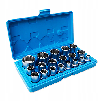 Набір головок торцевих Falon Tech 8-32 мм 1/2" SPLINE Falon Tech FT1912