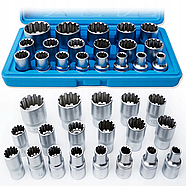 Набір головок торцевих Falon Tech 8-32 мм 1/2" SPLINE Falon Tech FT1912, фото 4