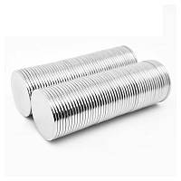 Магніти неодимові, 100 шт, 10x1 мм, N35, сильні магніти для рукоділля та кріплення