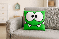 М'яка іграшка-подушка Ам Ням - зелена, 36 см, з мультфільму Cut the Rope (00291-21), фото 10