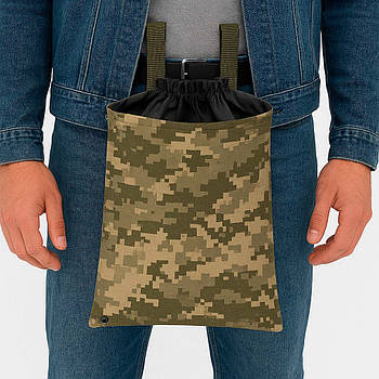 Підсумок для скидання магазинів (35×25×20см) на затяжці, Піксель / Тактична сумка для скидання