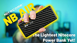 Компактний ультралегкий Power Bank NITECORE NB AIR з вуглеволокна (5000mAh, 18W, QC 3.0, USB-C, IPX7)