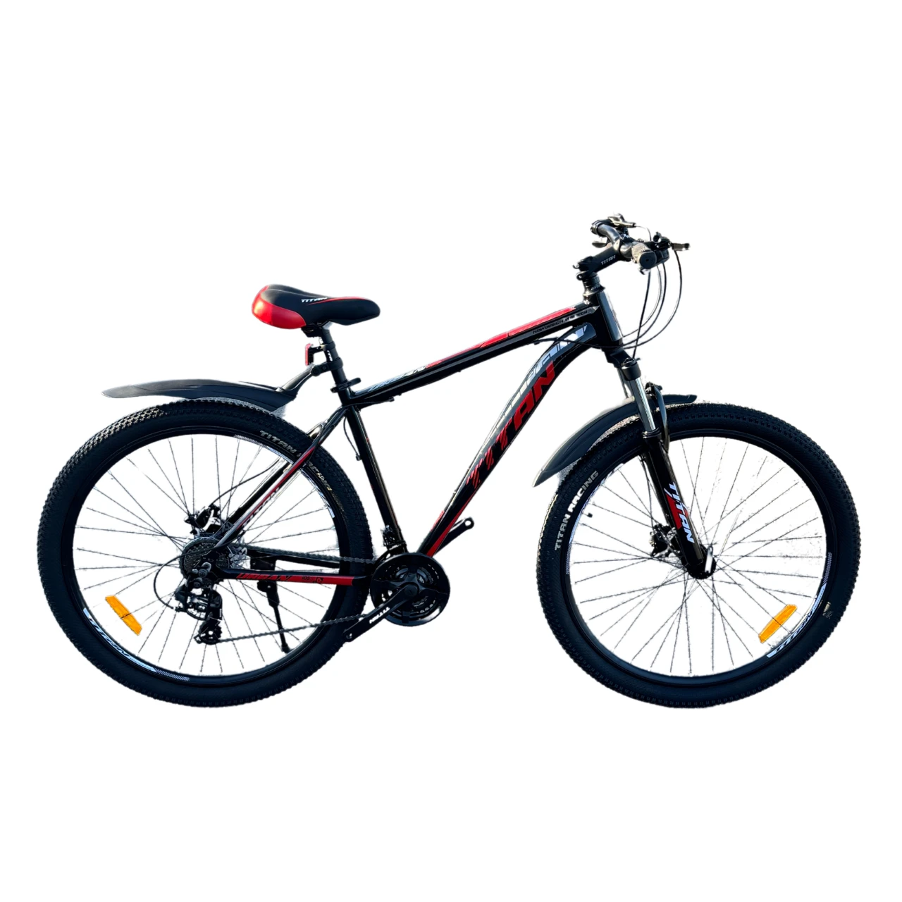 Алюмінієвий найнер 29 Чорний-Червоний Maxus Mbike Lockout (гідравлічні гальма) гірський велосипед 2025 касета