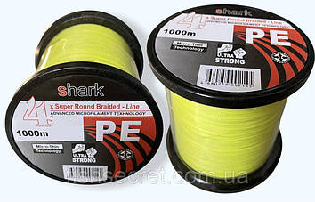 Шнур жовтий Shark 4x PE 1000 м. 0.14