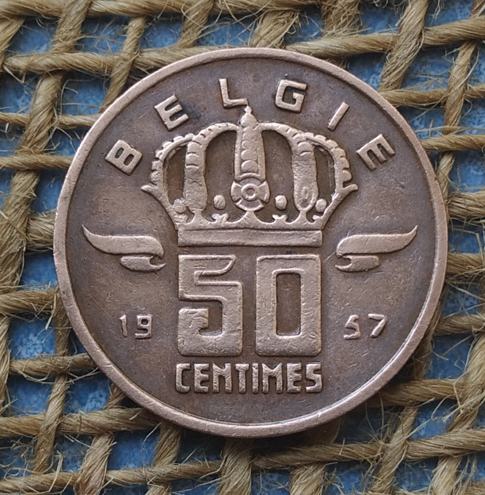 50 сантимiв 1957 року. Бельгiя