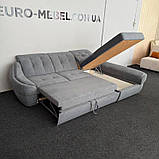 Розкладний кутовий в тканині диван, фото 5