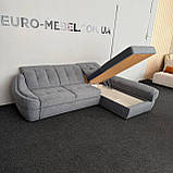 Розкладний кутовий в тканині диван, фото 7
