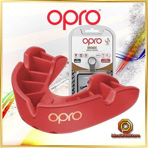 Капа боксерська доросла для боксу мма карате кікбоксингу єдиноборств OPRO Bronze