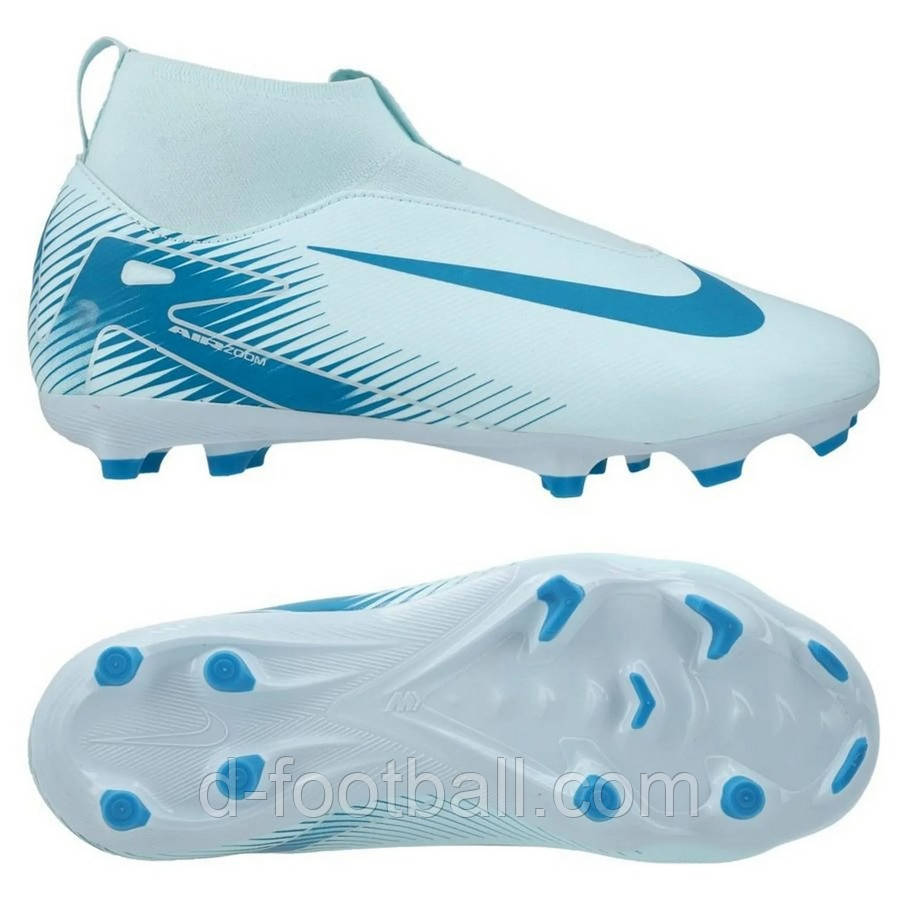 Дитячі футбольні бутси Nike Air Zoom Mercurial Superfly X Academy MG Junior FQ8304-400, Блакитний, Розмір (EU)