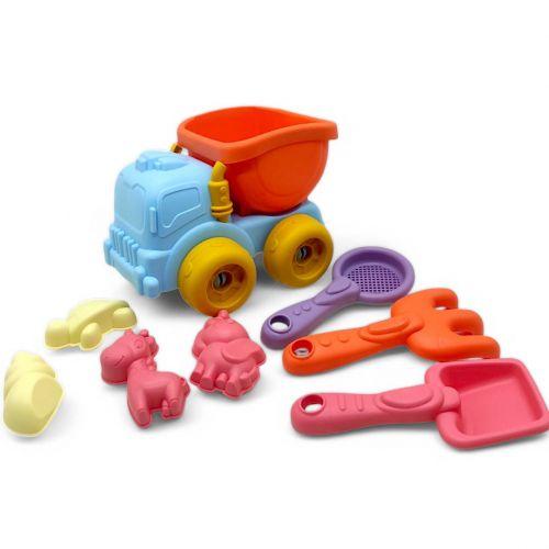 Пісочний набір з машинкою, в сітці, фото 1