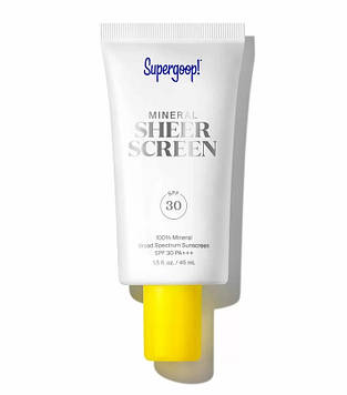 Сонцезахисний крем на мінеральних фільтрах Supergoop! Sheerscreen SPF30, 45 ml