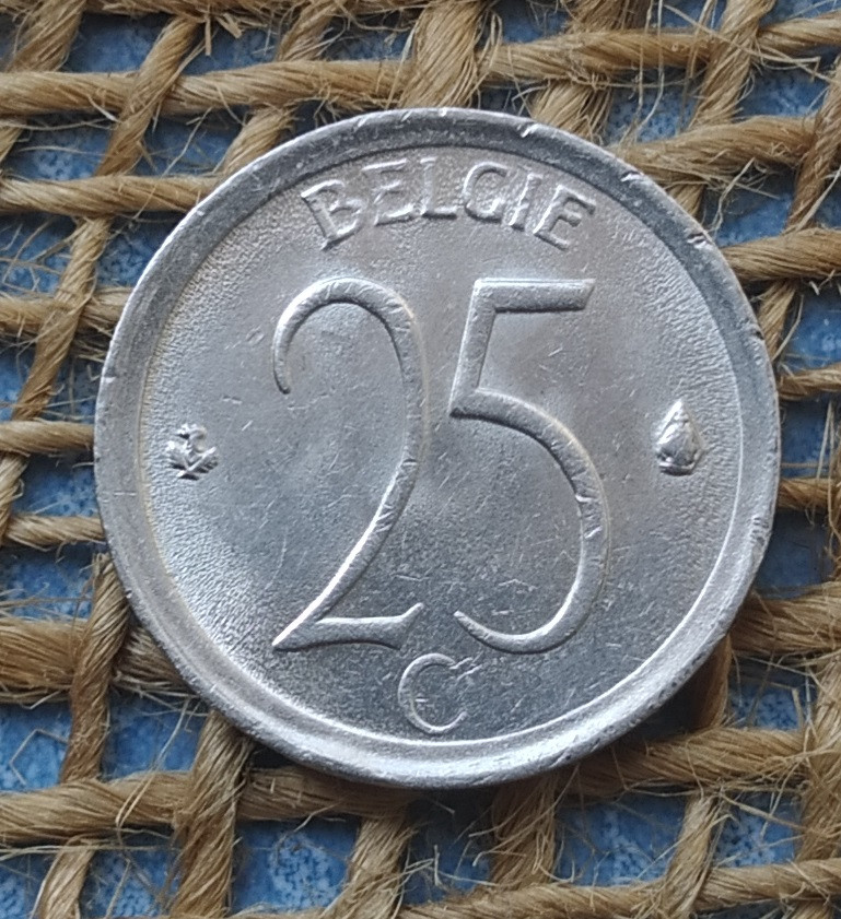 25 сантимiв 1972 року. Бельгiя