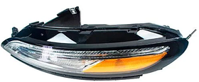 Повторювач повороту Jeep Cherokee 13-18 TYC правий, LED, +DRL, жовтий вставка