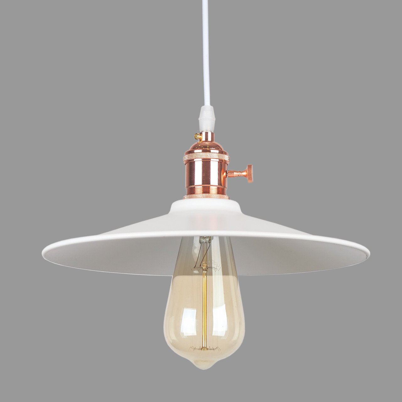 Білий підвісний світильник (52-836F-1 WH)