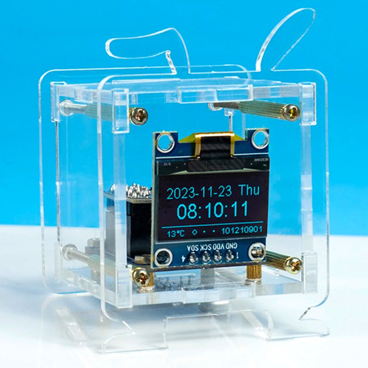 DIY годинник із прогнозом погоди та Wi-Fi (ESP8266 + OLED), набір для складання розумного годинника з дисплеєм і погодною функцією