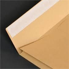 Конверт В4 (353мм*250мм) коричневий 80гр, відривна стрічка крафт з розширенням, фото 3