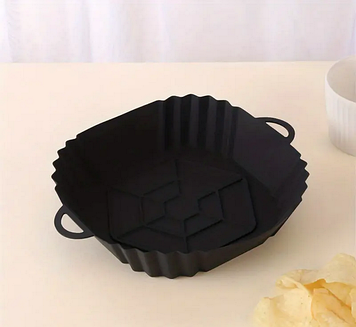 Силіконова форма для аерогрилю мультипечі ребриста REN-89 15.5 см чорний