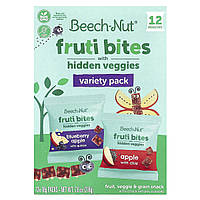Beech-Nut, Fruti Bites with Hidden Veggies, різноманітна упаковка, 12 пакетиків по 18 г (0,63 унції)