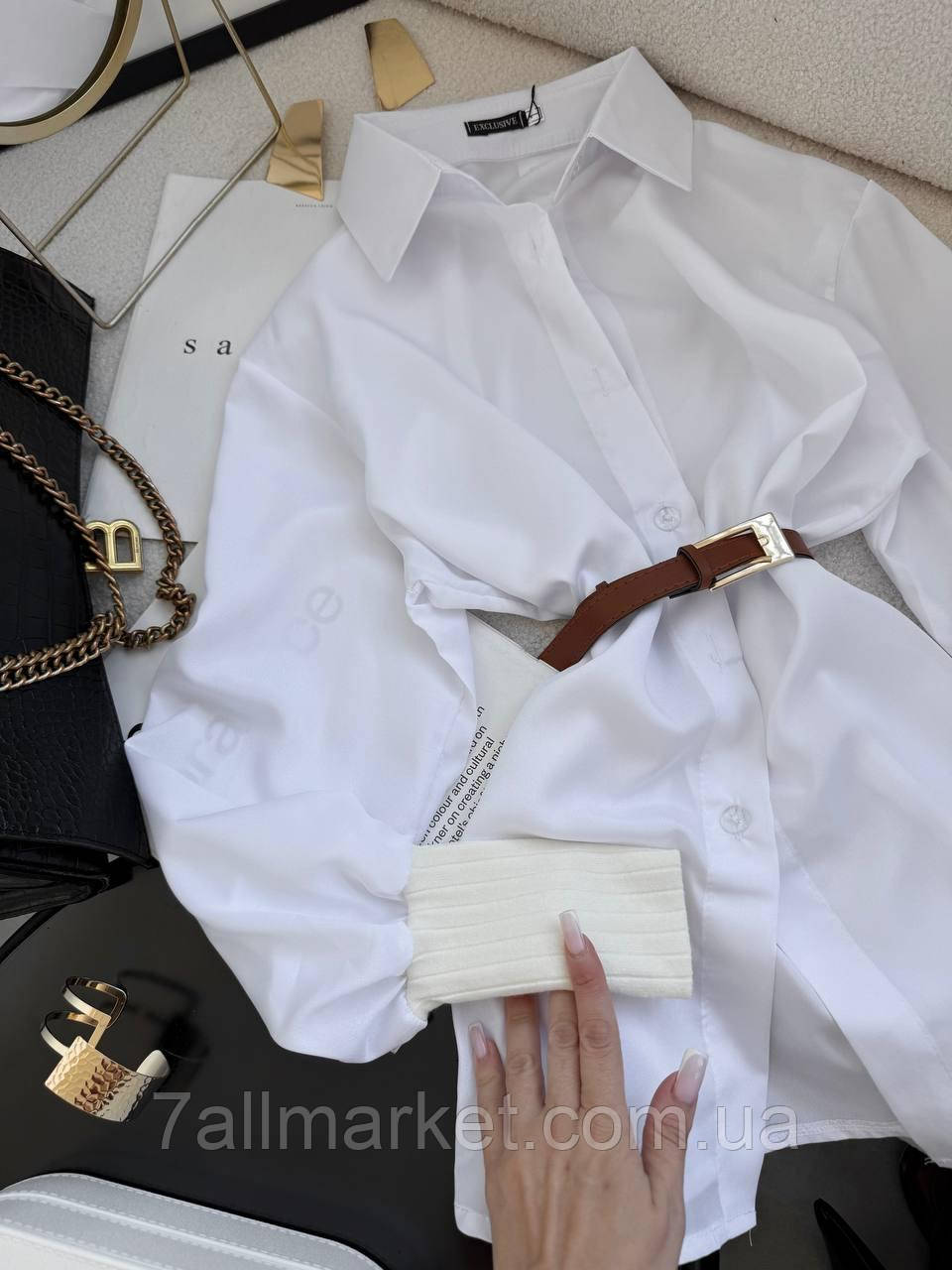 Сорочка жіноча в комплекті з жилетом розміри 42-48 "VARVARA" купити недорого від прямого постачальника